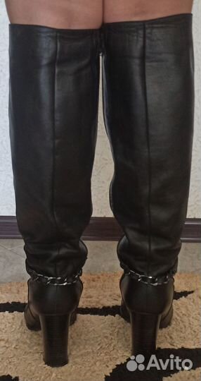 Сапоги женские кожа