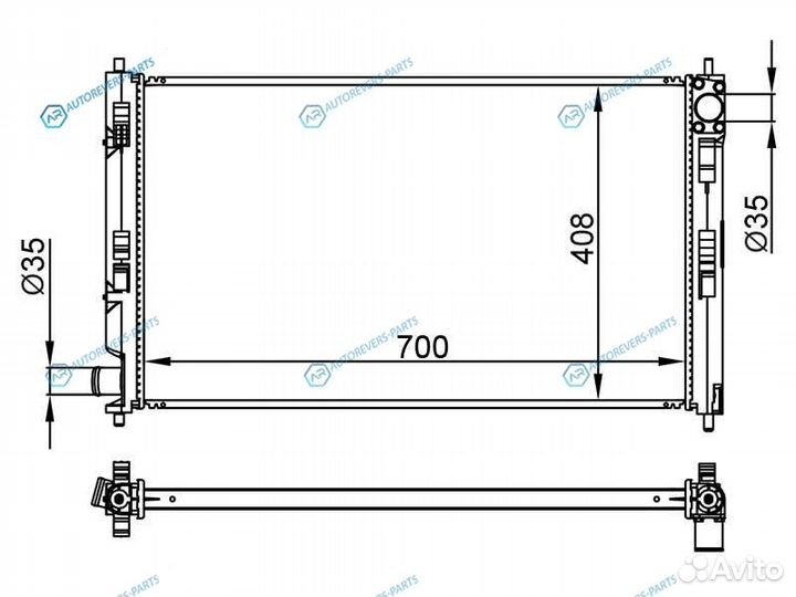 SG-MC0088-07-1 Радиатор mitsubishi ASX 1.8 10-16