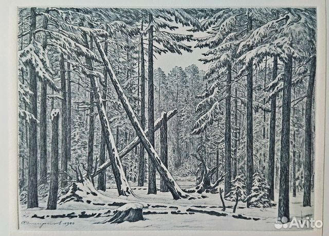 Офорты, гравюры, пейзажи, художник В. И. Смирнов