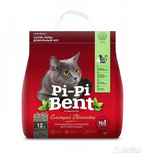 Pi-Pi-Bent комкующийся наполнитель 