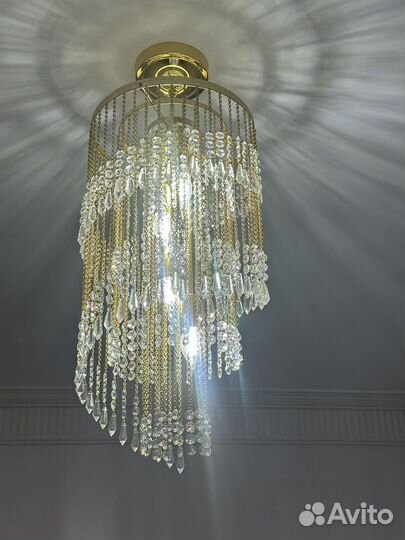 Люстра хрустальная чехословакия