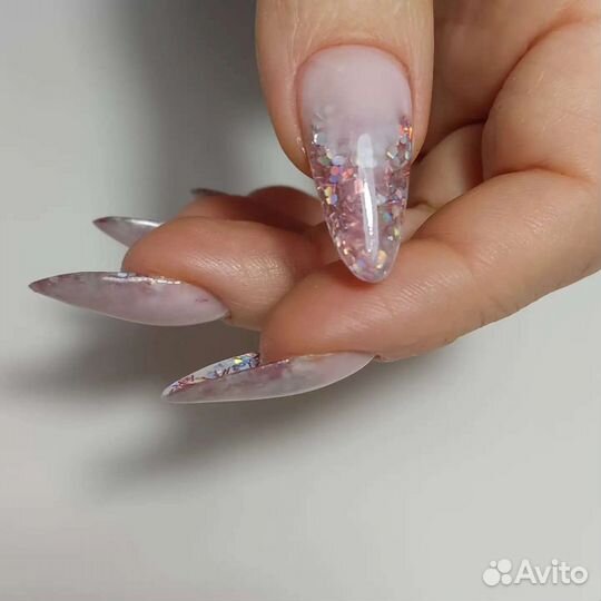 Маникюр гель лак, наращивание, брови