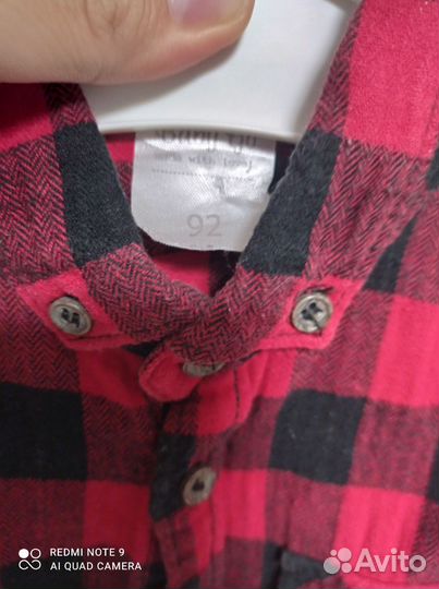 Рубашка в клетку детская