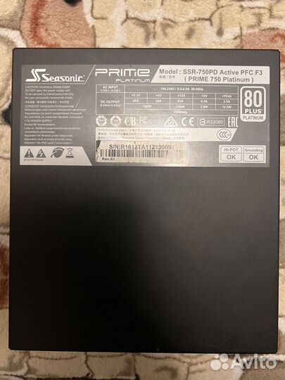 Seasonic prime platinum 750Вт