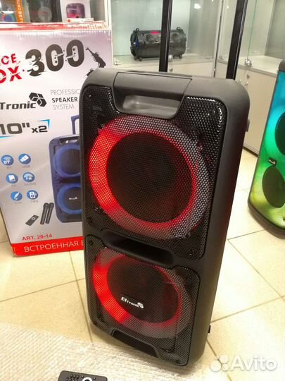 Портативная колонка eltronic 1000W - 2 мик-фона