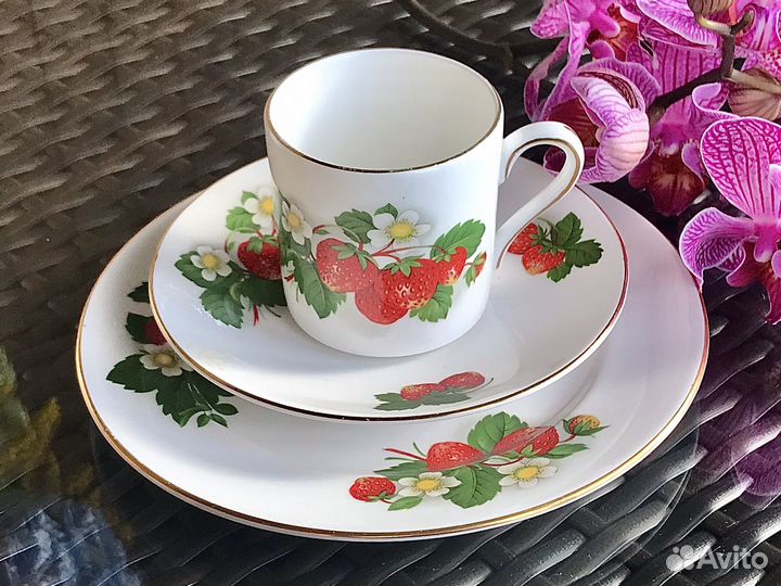 Кофейное трио. Англия. Костяной фарфор