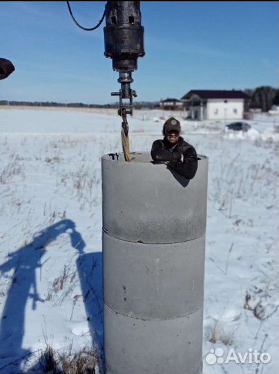 Копка колодца Козельск, Септик из колец за 1 день