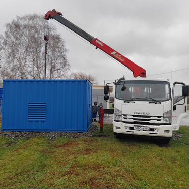 Транспортировка контейнера и бытовки