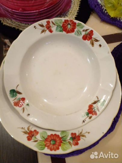 Тарелка десертная, глубокая, блюдце