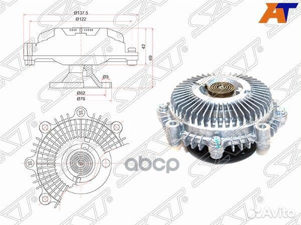 Вискомуфта toyota dyna/toyoace #B 88- ST-16210