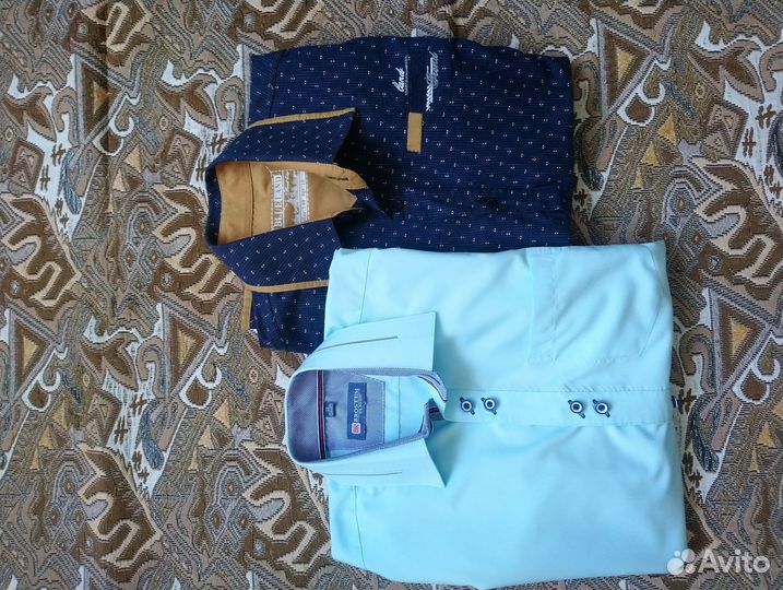 Две рубашки на мальчика, 134-140 рост