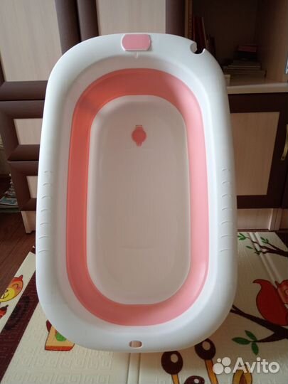 Детская ванночка для купания складная с матрасиком