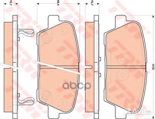 Колодки тормозные дисковые зад GDB3499 TRW