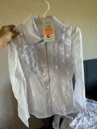 Новые школьные блузки для девочек разных размеров