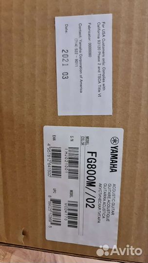 Акустическая гитара Yamaha fg800 m