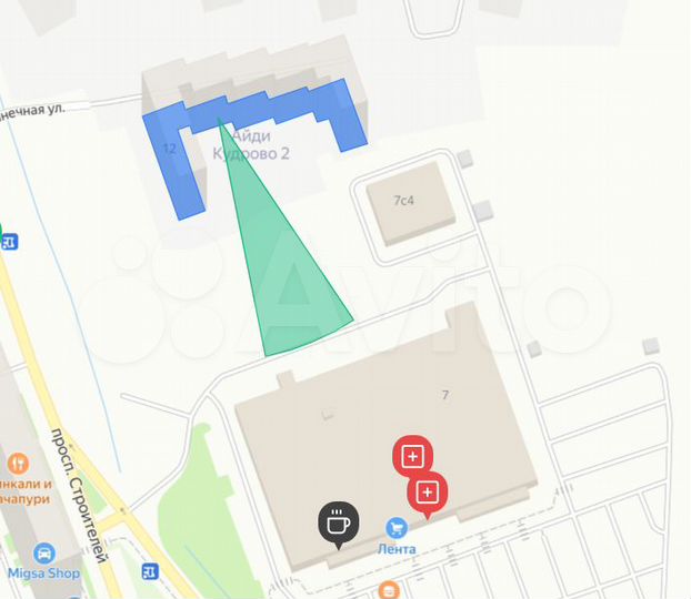 Квартира-студия, 24,4 м², 8/12 эт.