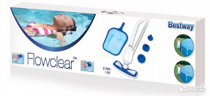 Набор для чистки бассейна Bestway 58234 + Видео