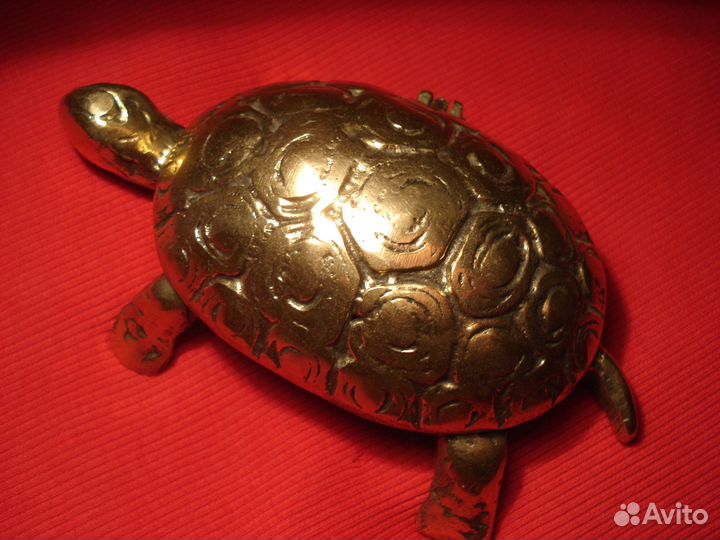 Черепаха Благосостояние Латунь Антик 1950 Англия