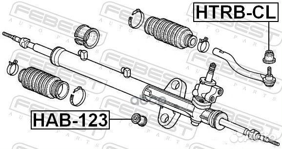 Пыльник рулевого наконечника Febest htrb-CL