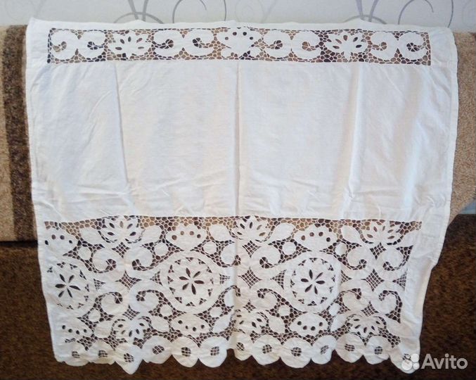 Рушник, подзор, занавески ручная вышивка старинные
