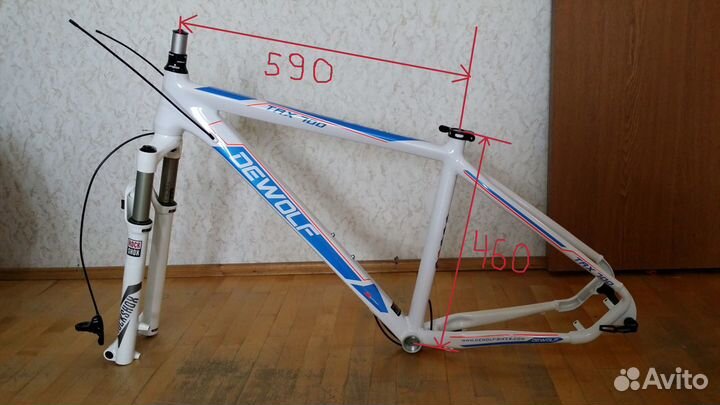 Велосипедная рама и вилка под 27.5 колёса, новые