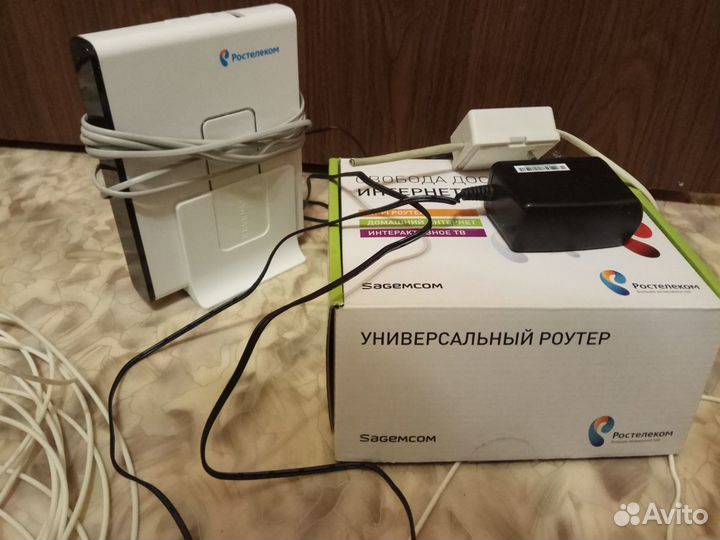 Wi-Fi роутер adsl Sagemcom Ростелеком+ сплиттер