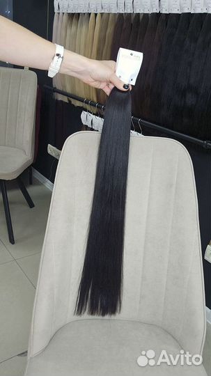 Волосы для наращивания 70 см чёрные 1б