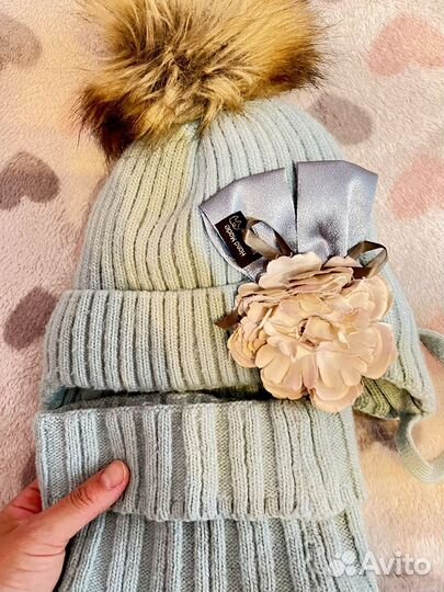 Шапка зимняя для девочки 52 54