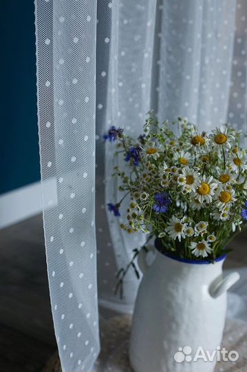 Тюль в горошек (сунрид IKEA)