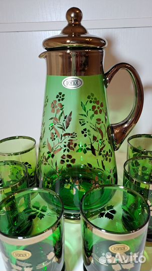 Набор Богемское стекло 1970 - 80 -е годы с бирками