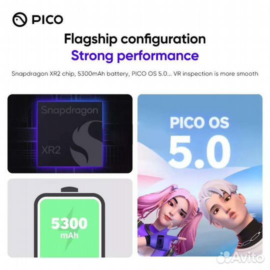 Новый VR шлем Pico 4 128/256 gb, под ключ с играми