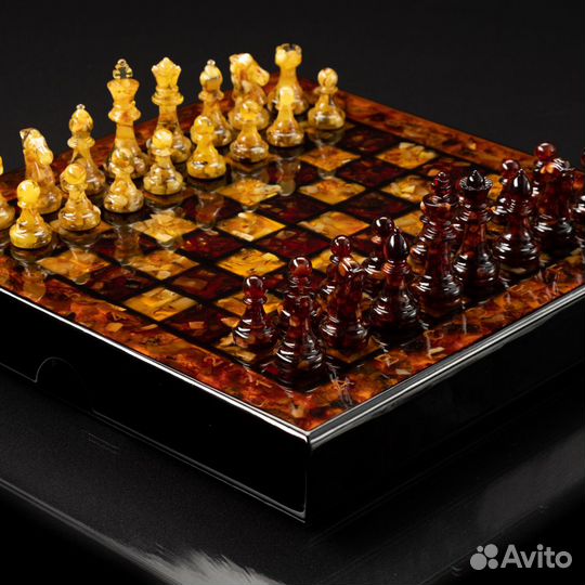 Янтарные шахматы «Камелот» 00011