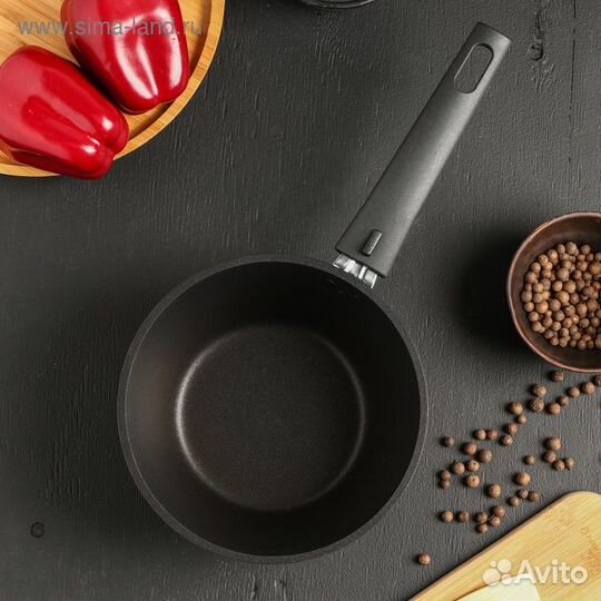 Ковш «Традиция», 1,5 л, стеклянная крышка, съёмная