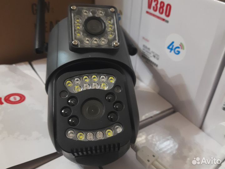 Двойная Камера Видеонаблюдения SIM 4G