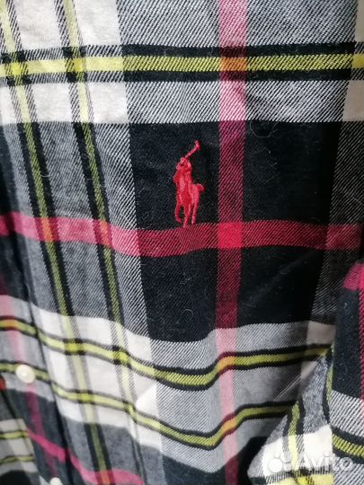 Винтажная фланелевая рубашка Polo Ralph Lauren XL