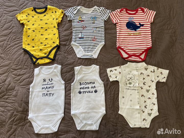 Вещи пакетом боди для мальчика 74