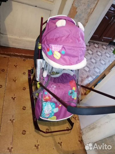 Зимние санки коляска Nika kids