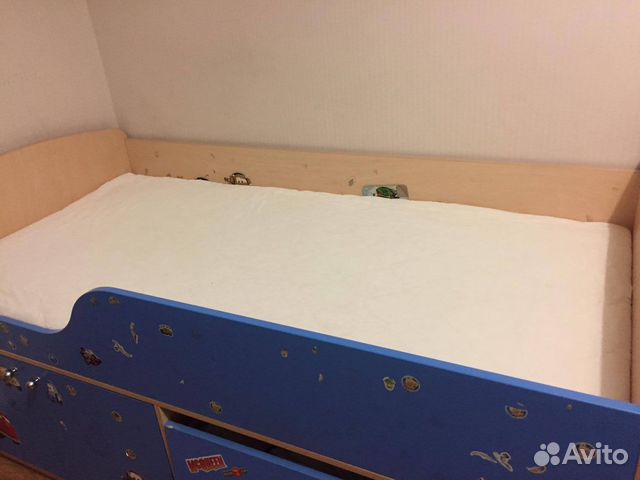Детская кровать чердак бу + матрас