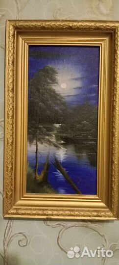 Старинная картина маслом