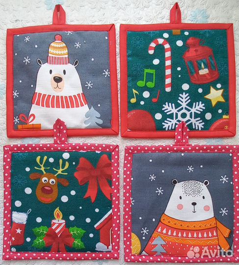 Новогодние подарочные прихватки