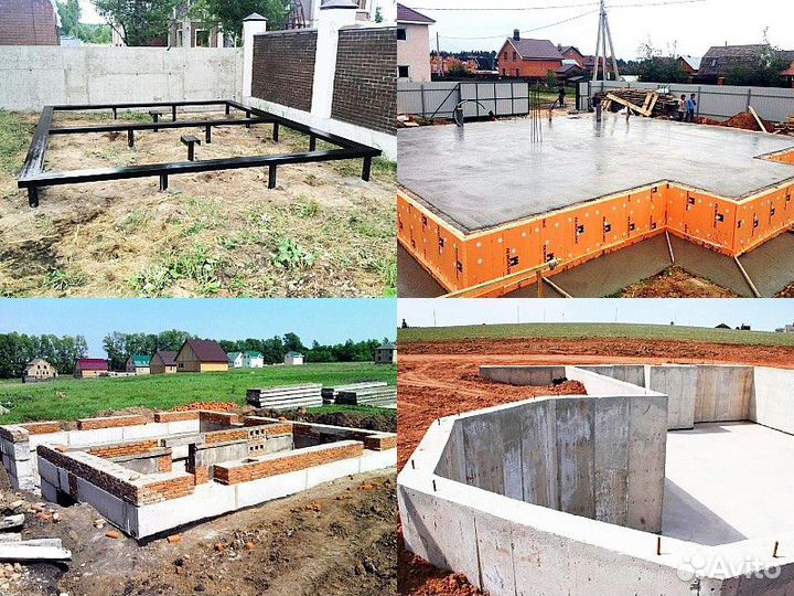 Строительная бригада строителей строит ремонтирует