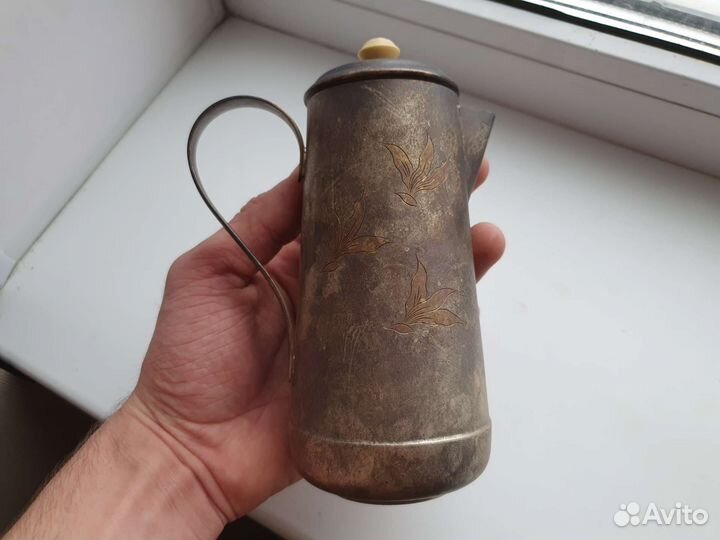 Сливочник чайник мельхиор СССР
