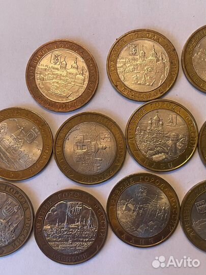 Монеты биметалл 10 рублей города обмен