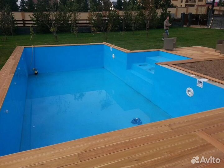 Бассейн 3х5х1,5 с угловыми ступенями