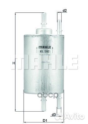 Фильтр топливный kl592 Mahle/Knecht