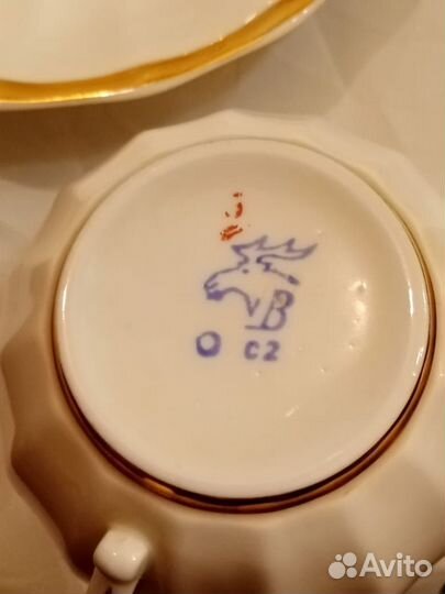 Сервиз чайный костяной фарфор Вербилки СССР