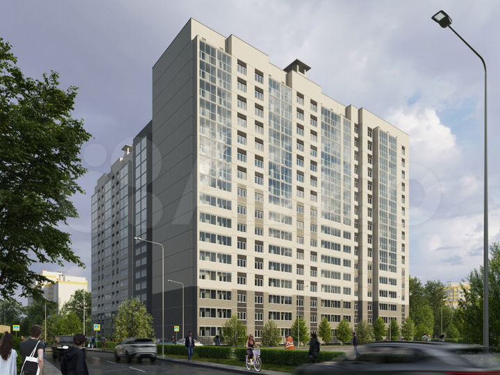 2-к. квартира, 57,6 м², 13/16 эт.