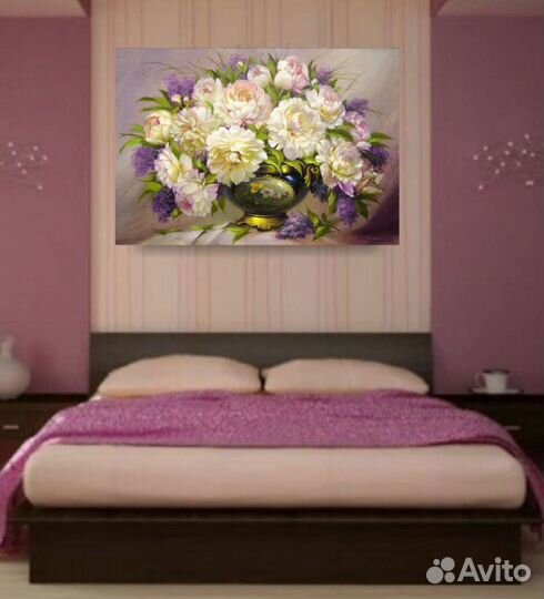 Картина букет пионов