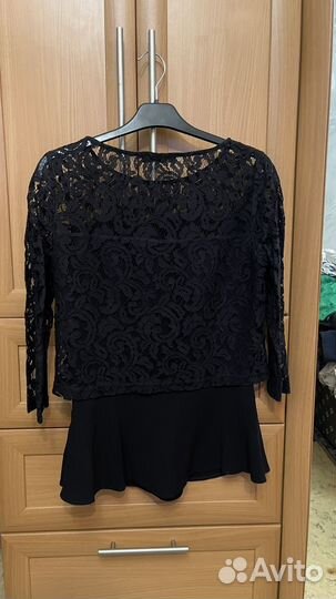 Блузка с кружевом 44