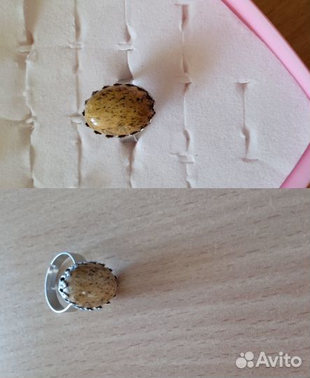 Кольцо с натуральным камнем